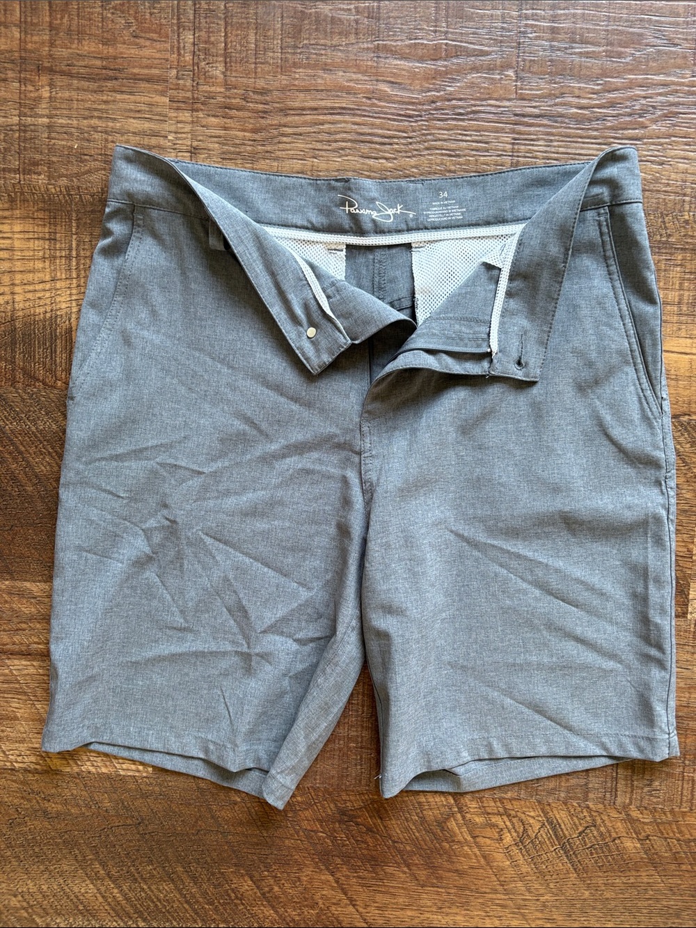 Robert Graham Slate Gray Flat-Front Men's Shorts
